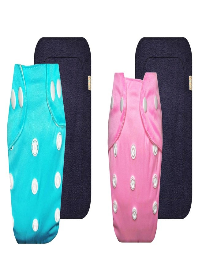 Dumbledo Lite Cloth Diaper with Gray Insert (Pack of 2) | Dry Feel and Comfortable | 6-Layer Absorbent Pad | Quick Dry | Worry-Free Diapering | 3 Months - 2 Years | Unisex Baby - Image 1