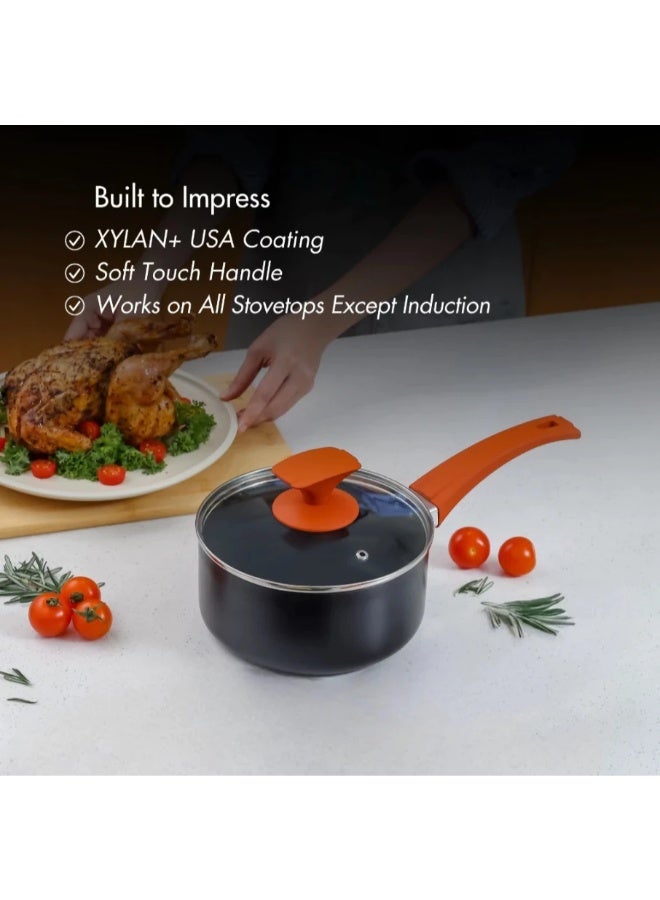 Fukuro Redi Xylan USA Non-Stick Coating Saucepan With Lid (18cm) - Image 3