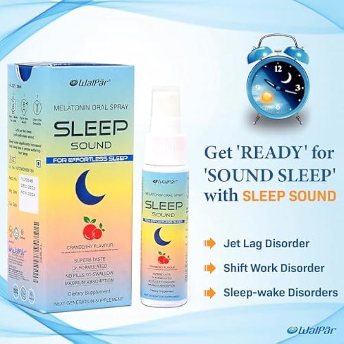 Walpar Oral Sleep Spray Supplement (30ml) - Cranberry Flavored Sleep Aid Spray – Drug & Gluten Free Instant Melatonin Spray for Sleep & Immune System Support - Non-Habit Forming Sleep Support Spray - Image 5