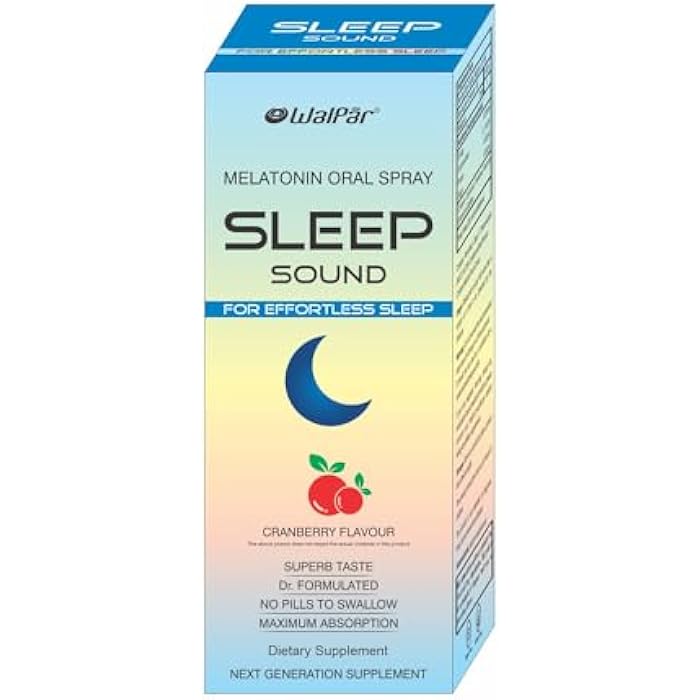 Walpar Oral Sleep Spray Supplement (30ml) - Cranberry Flavored Sleep Aid Spray – Drug & Gluten Free Instant Melatonin Spray for Sleep & Immune System Support - Non-Habit Forming Sleep Support Spray - Image 1
