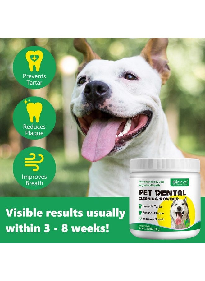Frovetani - Teeth Cleaning Powder for Dog, 120G Dog Dental Powder, Support Teeth Cleaning Dental Powder for Dogs and Cats, Breath Freshener & Teeth Stain Remover, Plaque, Tartar Remover for All Size Dogs Cats - Image 1