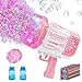DESERT HOME Bubble Gun Bazooka Bubble Machine Gun Bubble Blaster Gun with Bubble Solution 69 Holes Bubble Bazooka Gun Outdoor Summer Toy Party Favors for Kids Pink Easter Bubble Maker Blowers - Image 2