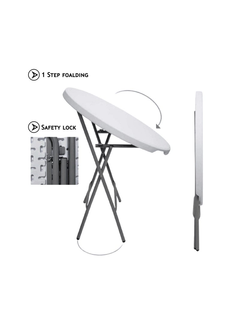 صن بوت كوميرس طقم أثاث قابل للطي مكون من 3 قطع [طاولة مستديرة 80 سم + كرسيين أحمر] متعدد الاستخدامات - Image 4