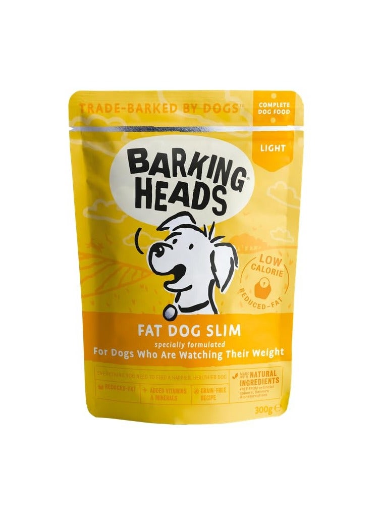 Low-Calorie Wet Dog Food - Fat Dog Slim (10x300g) - 85% Natural Free-Run Chicken with No Artificial Flavours - Grain-Free Recipe with Reduced Fat
