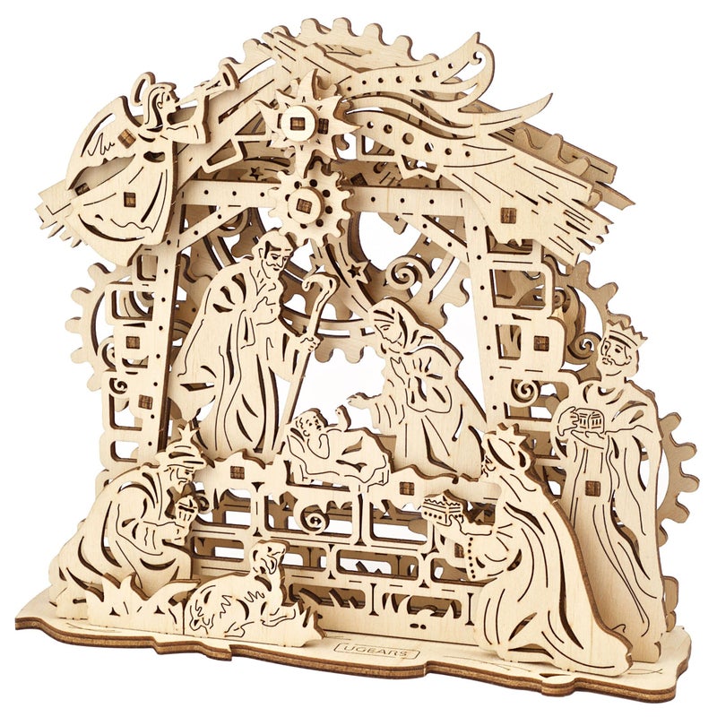 UGEARS Nativity Scene Mechanical Puzzle 3D Self Assembly Woodcraft Construction Kits Wooden Nativity Set Christmas Puzzles Christmas DIY Decorations Crafts on Idea - Image 2