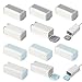 Foycow 10 Pcs Foycow USB Charger Protector Charger Cover for Electrical Safety USB Charger Cords Covers for Pets and Toddlers 10 Pcs Grey Blue - Image 2