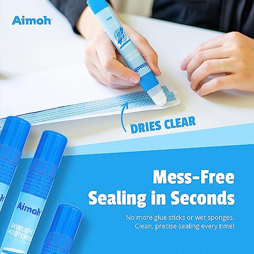 Aimoh Envelope Moistener with Adhesive, Fast-Drying, Envelope Sealer, Stamp and Letter Glue licker, Ideal for envelopes, Stamps, Letters - 4 Pack (13454) - Image 5