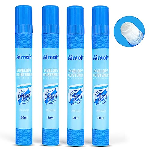 Aimoh Envelope Moistener with Adhesive, Fast-Drying, Envelope Sealer, Stamp and Letter Glue licker, Ideal for envelopes, Stamps, Letters - 4 Pack (13454) - Image 2