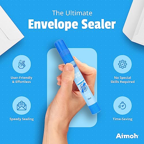 Aimoh Envelope Moistener with Adhesive, Fast-Drying, Envelope Sealer, Stamp and Letter Glue licker, Ideal for envelopes, Stamps, Letters - 4 Pack (13454) - Image 3