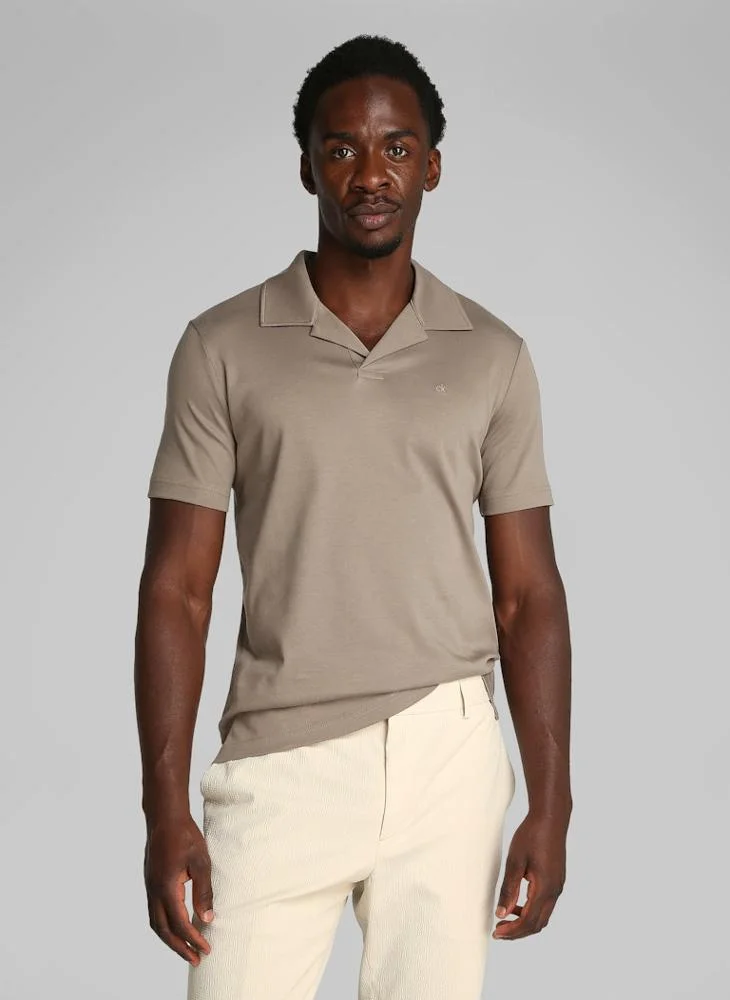 CALVIN KLEIN Liquid Touch Cuban Collar Polo