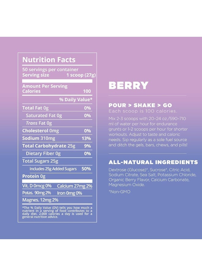 Tailwind Nutrition Endurance Fuel Berry 50 Servings, Hydration Drink Mix With Electrolytes And Calories, Non-Gmo, Free Of Soy, Dairy, And Gluten, Vegan Friendly - Image 5