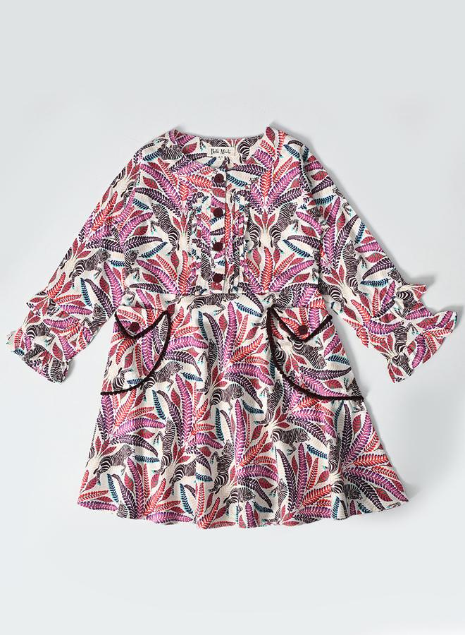 بيلا مودا فستان بجيوب مطبوع - Image 2