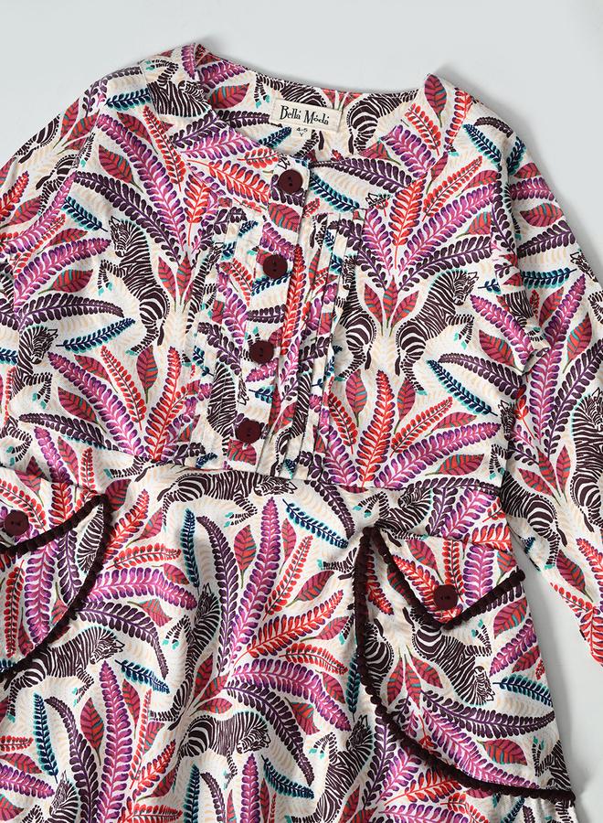 بيلا مودا فستان بجيوب مطبوع - Image 4