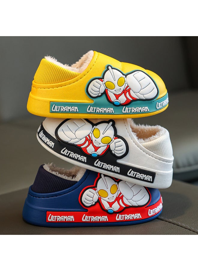 ULTRAMAN Winter Children's Booties With Heel, Boys And Girls Waterproof Outdoor Wear, Small To Large Kids Warm Baby Cotton Slippers - Image 2