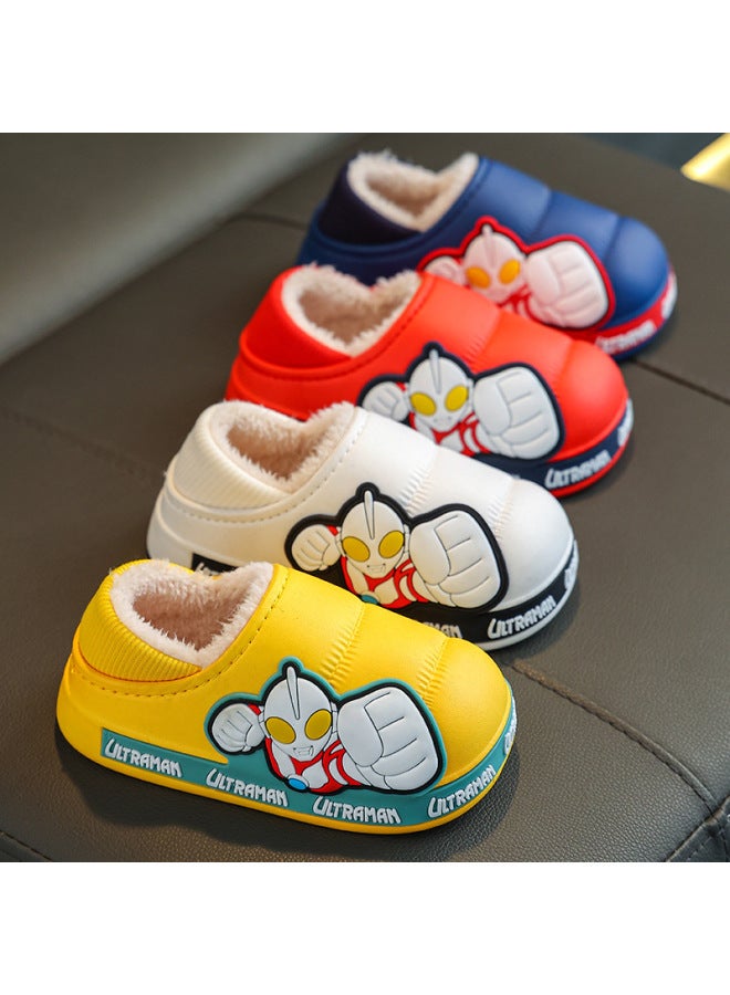 ULTRAMAN Winter Children's Booties With Heel, Boys And Girls Waterproof Outdoor Wear, Small To Large Kids Warm Baby Cotton Slippers - Image 4