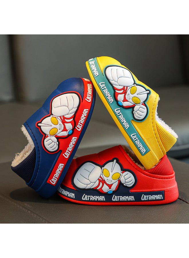 ULTRAMAN Winter Children's Booties With Heel, Boys And Girls Waterproof Outdoor Wear, Small To Large Kids Warm Baby Cotton Slippers - Image 3