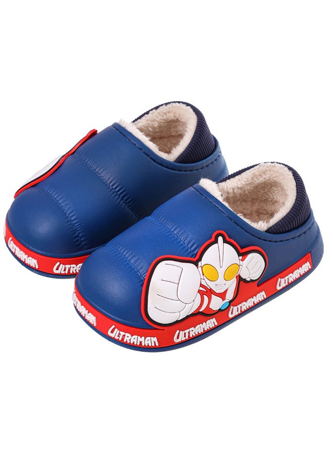 ULTRAMAN Winter Children's Booties With Heel, Boys And Girls Waterproof Outdoor Wear, Small To Large Kids Warm Baby Cotton Slippers - Image 5