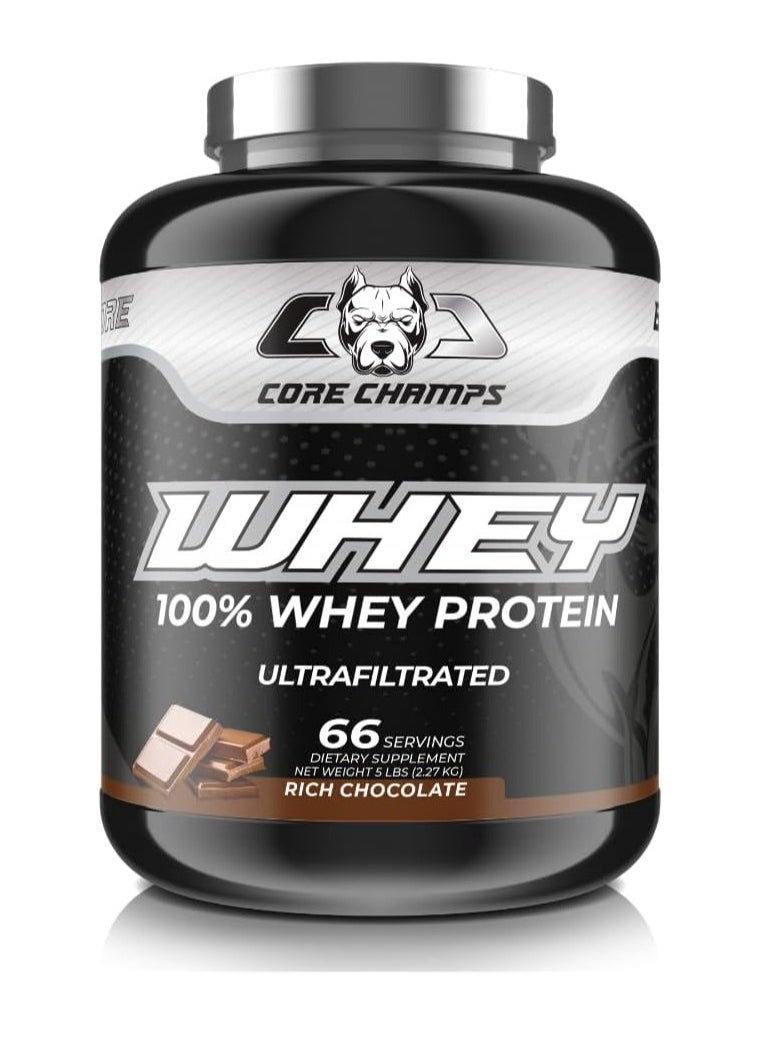CORE CHAMPS - 100% Whey Protein 2.27kg Rich Chocolate Flavor - Image 1