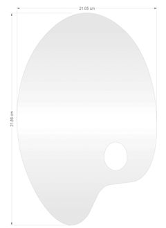 amiazi Acrylic Paint Palettes Oval Shaped Non stick Oil and water Transparent Clear Acrylic Artist Paint Plate with thumb hole Washable and Reusable paint palette kids drawing tools 2 shapes  - Image 2