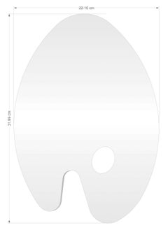 amiazi Acrylic Paint Palettes Oval Shaped Non stick Oil and water Transparent Clear Acrylic Artist Paint Plate with thumb hole Washable and Reusable paint palette kids drawing tools 2 shapes  - Image 3