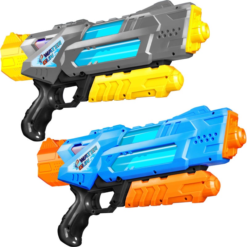 Quanquer Super Water Guns for Adults 1200cc 2 Pack Super Guns Water Soaker Blaster Squirt Toy with Excellent Range Gift Toys for Outdoor Swimming Pool Fighting Play Blue Grey - Image 3