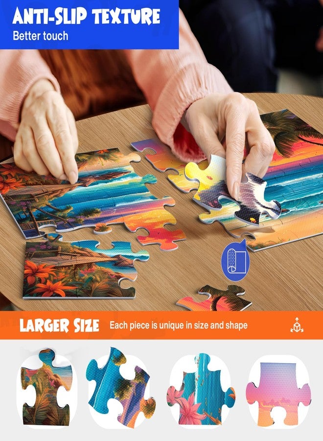 Biarek 6 Packs Large Piece Jigsaw Puzzles for Elderly Puzzle Dementia Alzheimer's Products Activities, Alzheimer's Puzzles Cognitive Gift for Patients in Nursing Home Seniors Adults, 6 Storage Bags(16&35) - Image 2