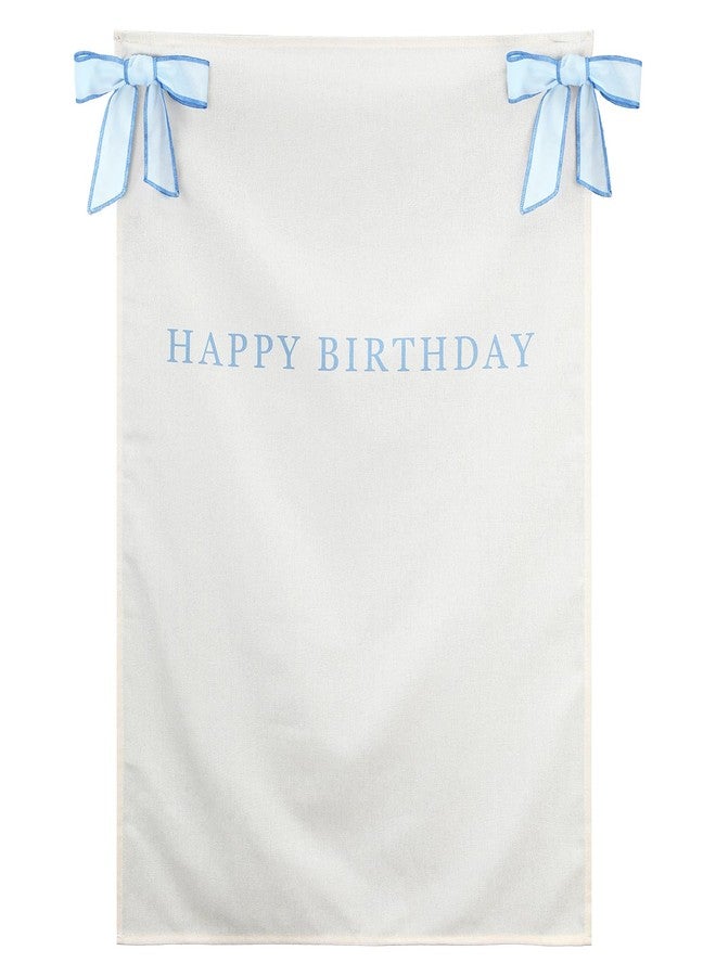 Moukeren Happy Birthday Burlap Banner 39 x 29 Inches Fabric Party Decorations Backdrop Boho Rustic Birthday Sign for Baby Shower Party Burlap Banner - Image 1