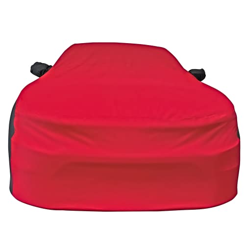 SR1 Performance Dodge Charger Indoor/Outdoor Car Cover Ultraguard Plus 300 Denier UV Protection Water Resistant - Custom Fit for Dodge 2005-2023 SRT Hellcat, GT, R/T, SXT, Scat Pack (Red/Black) - Image 5
