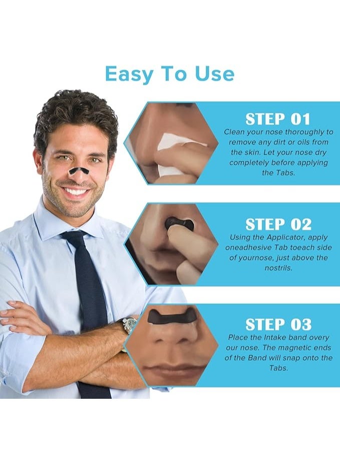 Nose strips for enhanced airflow (15 pieces, white) - Nose magnets for breathing, snoring relief and improved sleep - Advanced nasal support for improved breathing, comfortable, skin-friendly and sweat-proof - Image 3