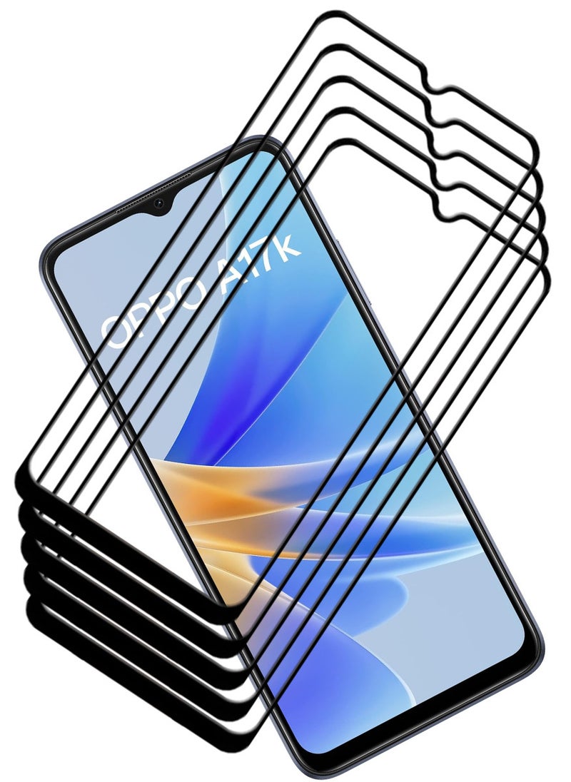ACLIX 5 Pieces Antistatic ESD Dustproof Premium Quality High Definition Tempered Glass Screen Protector Designed For Oppo A17k - Image 1