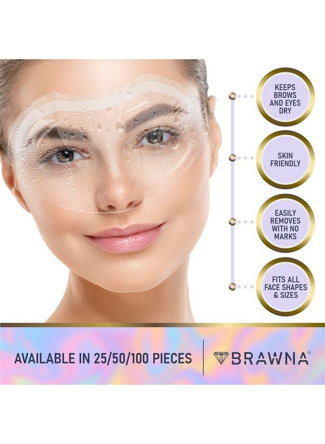 BRAWNA 25 Protective Shower Visors With Pink Organza Bag For Eyelash Extensions Microblading Brow Lamination Eye Surgery Blepharoplasty Pmu Supplies - Image 4