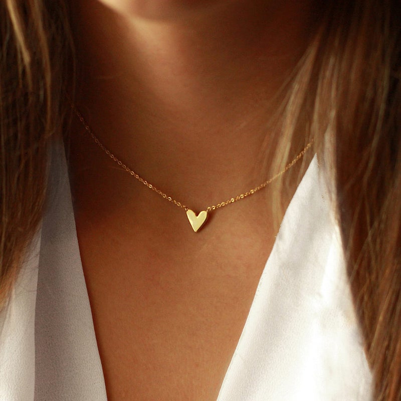 Collner 14K Gold Heart Pendant Necklace for Women Dainty Star Necklace Tiny Evil Eye Choker Necklace Boho Crescent Moon Necklace Minimalist Jewelry - Image 2