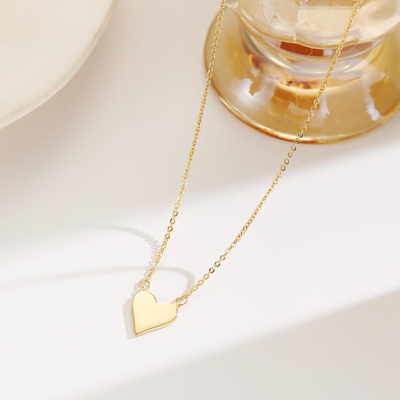 Collner 14K Gold Heart Pendant Necklace for Women Dainty Star Necklace Tiny Evil Eye Choker Necklace Boho Crescent Moon Necklace Minimalist Jewelry - Image 5