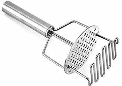 Kayru Potato Masher with Spring Stainless Steel Potato Hand Masher for Dateable Potato Baby Food pav bhaji Egg Use in Kitchen - Image 1