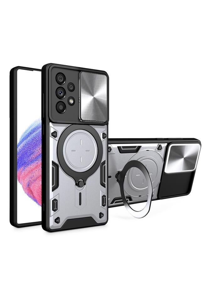 The Bros Case For Samsung Galaxy A53 CD Texture Sliding Camshield Magnetic Holder Phone Case