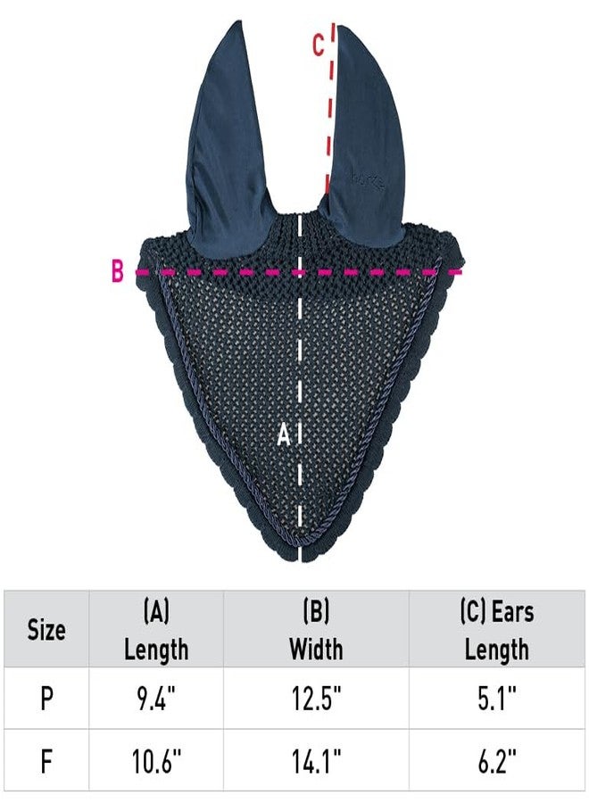 HORZE River Ear Net - White/Peacoat Dark Blue - Horse - Image 2