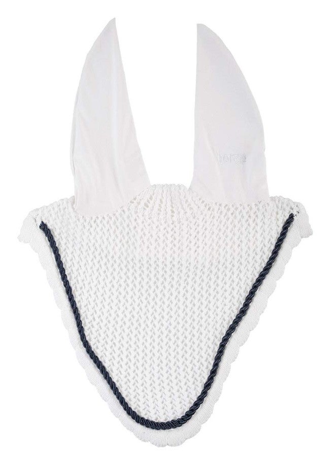 HORZE River Ear Net - White/Peacoat Dark Blue - Horse - Image 1