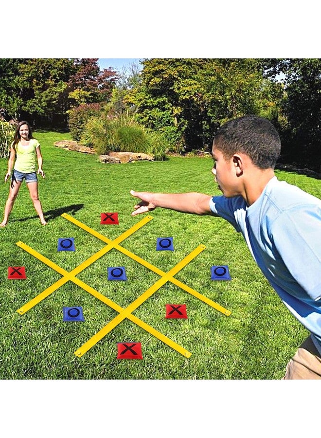 VANPET Giant Tic Tac Toe Bean Bag Toss Games for Kids Adults Family, Large Outside Lawn Yard Backyard Carnival Field Day Game, Beach Picnic Camping Birthday Party Family Reunion Games (Standard) - Image 1