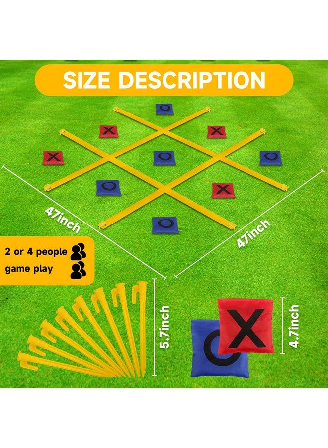 VANPET Giant Tic Tac Toe Bean Bag Toss Games for Kids Adults Family, Large Outside Lawn Yard Backyard Carnival Field Day Game, Beach Picnic Camping Birthday Party Family Reunion Games (Standard) - Image 4