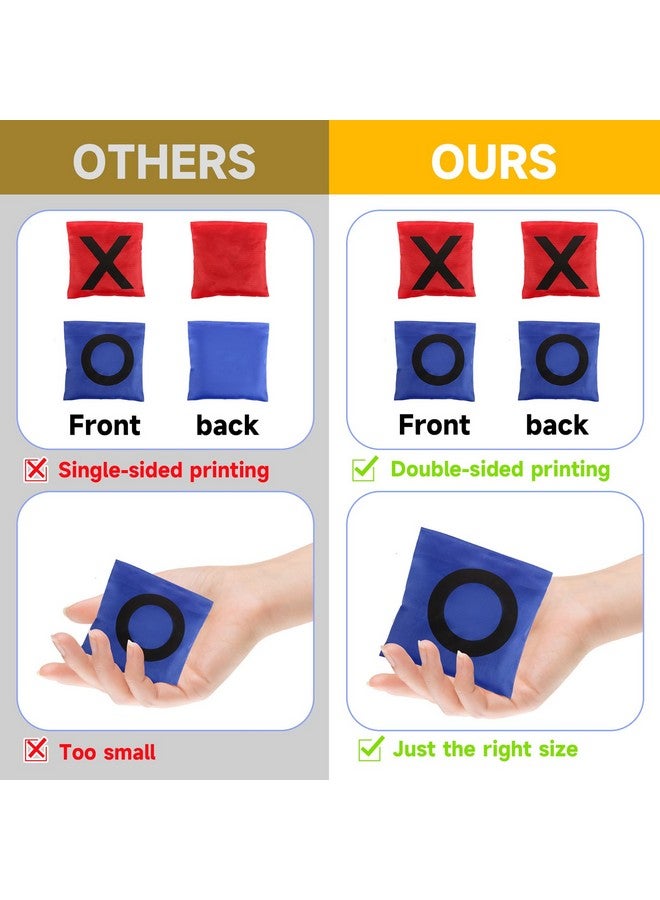 VANPET Giant Tic Tac Toe Bean Bag Toss Games for Kids Adults Family, Large Outside Lawn Yard Backyard Carnival Field Day Game, Beach Picnic Camping Birthday Party Family Reunion Games (Standard) - Image 2