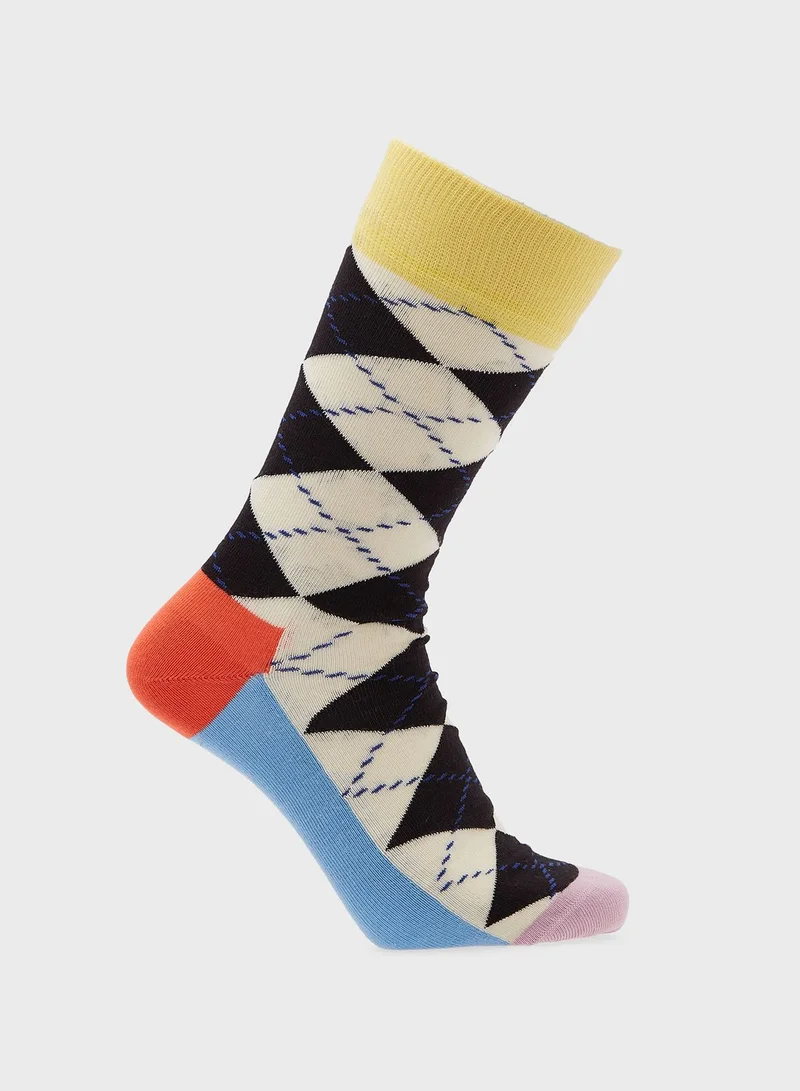 Happy Socks Argyle Crew Socks