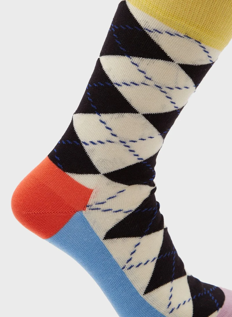 Happy Socks Argyle Crew Socks