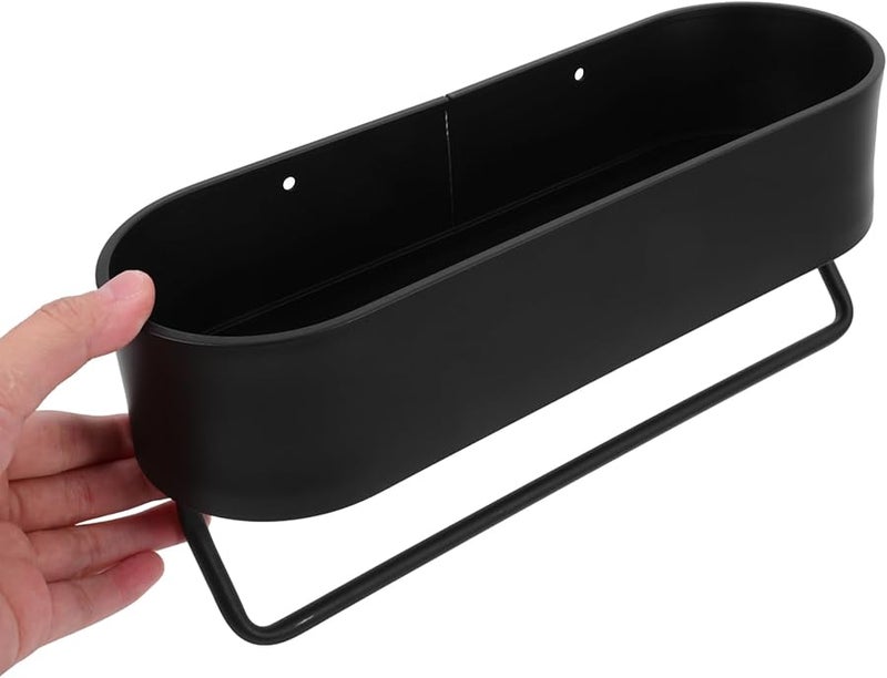 Aluminum Toothpaste Holder Wall Mount Adhesive Toothbrush Rack Bathroom Storage Shelf - Image 4