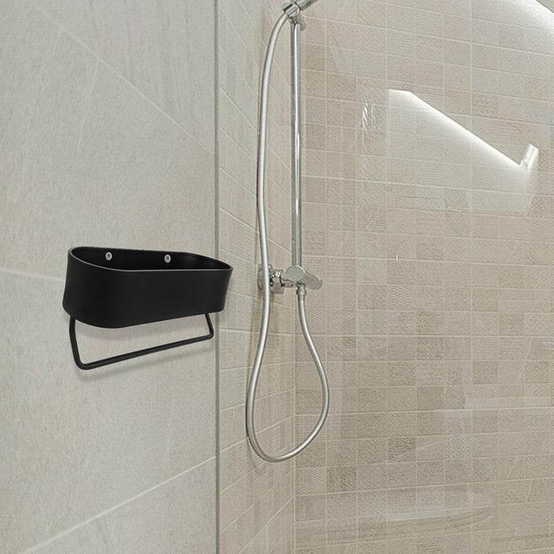 Aluminum Toothpaste Holder Wall Mount Adhesive Toothbrush Rack Bathroom Storage Shelf - Image 5