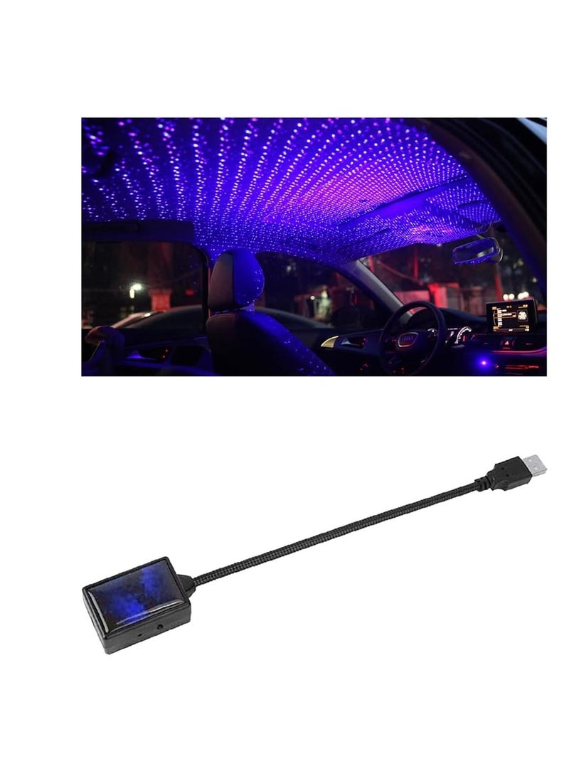 Generic 1PCS USB Car Roof Star Night Light, Portable Adjustable LED Show Romantic Atmosphere Star Night Projector, Car Interior Decoration for Wedding Car, Ceiling, Bedroom  - Image 1