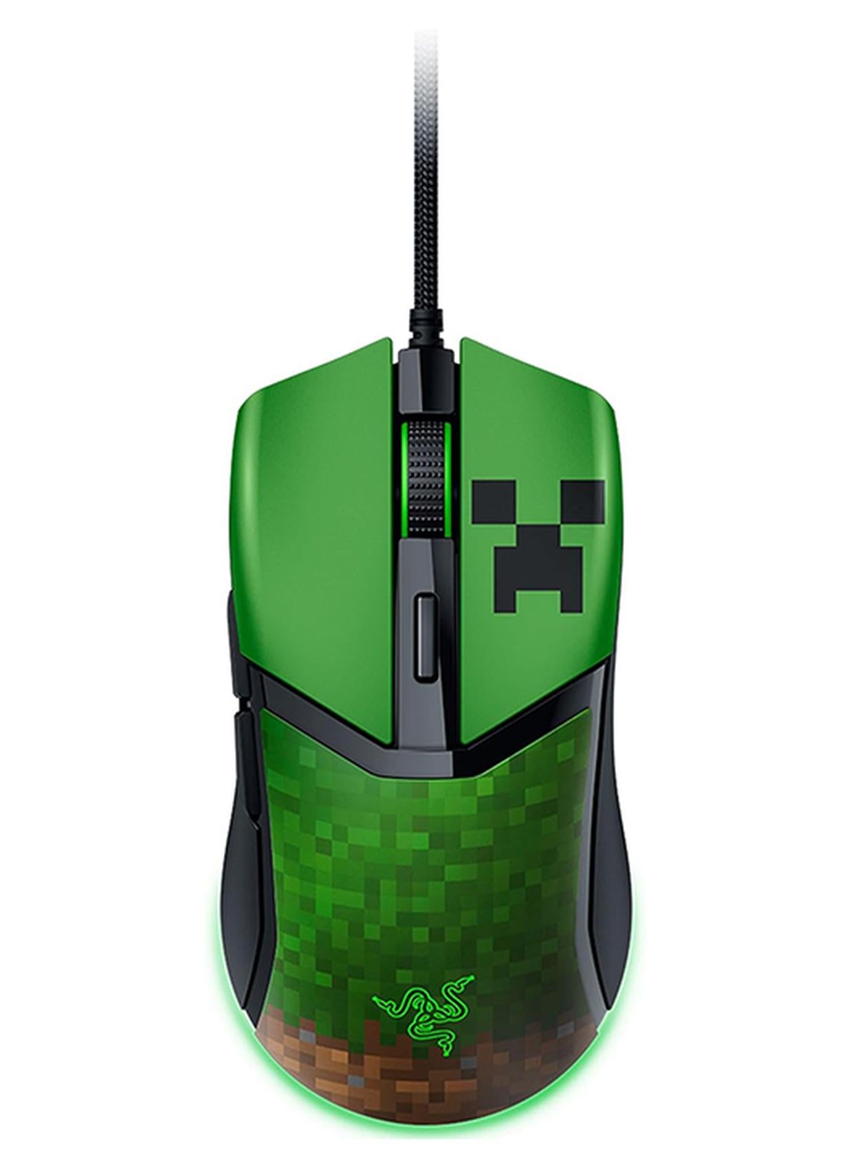 Cobra Wired Gaming Mouse: 58g Lightweight, Gen-3 Optical Switches, Chroma RGB Lighting Underglow, Precise 8500 DPI Optical Sensor, 100% PTFE Mouse Feet, Speedflex Cable - Minecraft Edition