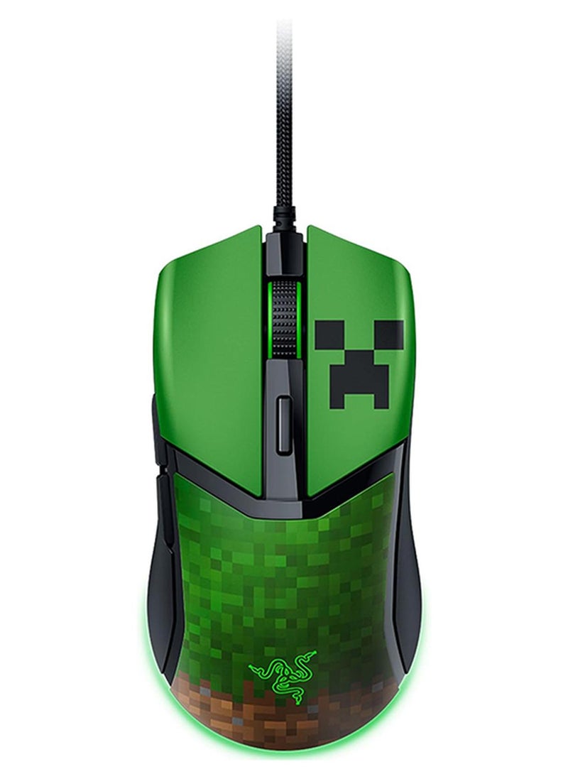 RAZER Cobra Wired Gaming Mouse: 58g Lightweight, Gen-3 Optical Switches, Chroma RGB Lighting Underglow, Precise 8500 DPI Optical Sensor, 100% PTFE Mouse Feet, Speedflex Cable - Minecraft Edition - Image 1
