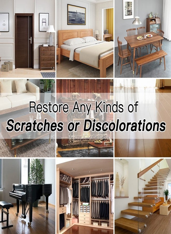 SEISSO طقم إصلاح الأثاث الخشبي SEISSO، 42 قطعة مع معجون خشبي وأقلام تصحيح مع عصي شمع، طقم إصلاح الأرضيات الفينيل للخدوش، الشقوق، الثقوب، تغير اللون للأبواب، البقع، الأرضيات، الطاولات، الخزائن - Image 5