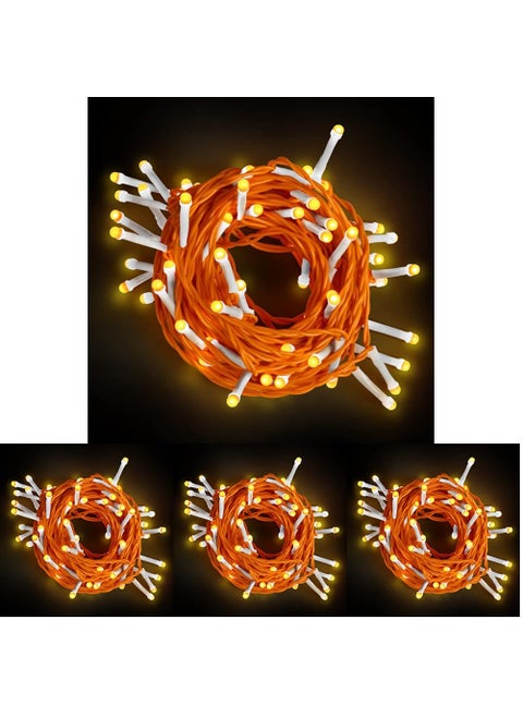 EcoLink StarGlow 9Meter LED String Light for Decoration 3watt Amber Pack of 4