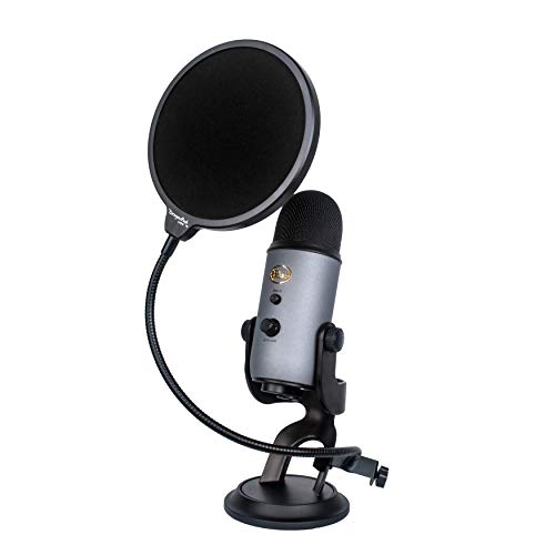 Enabled Dragonpad USA- 6" Microphone Studio Pop Filter with Clamp - WHT/BLK - Image 2